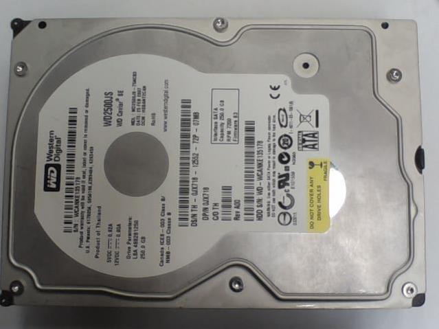 WD2500JS-75NCB3 - 26-Feb-2007 - WD-WCANKE135178 - photo-1