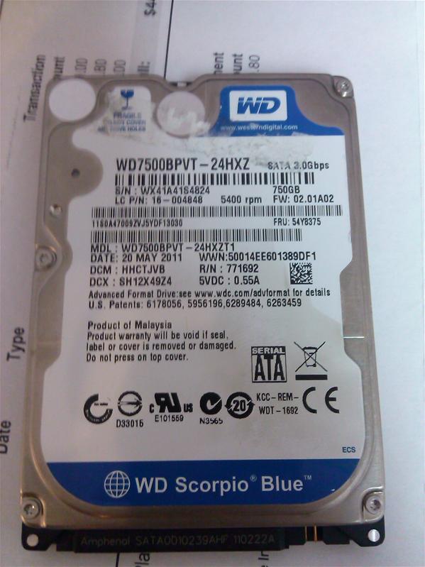 WD7500BPVT-24HXZT1 - 20-May-2011 - WD-WX41A41S4824 - photo-1