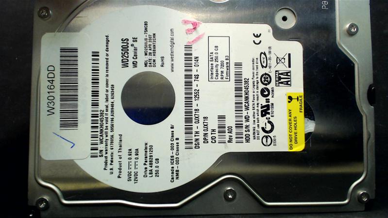 WD2500JS-75NCB3 - 28-Apr-2007 - WD-WCANKH045382 - photo-1